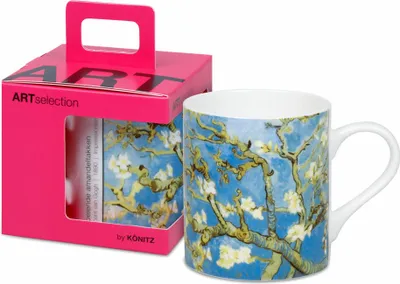 Immagine prodotto di Könitz Becher Bloeiende Amandeltakken - Van Gogh, in Geschenkbox, Bone China, Blau, 400 ml, 11 5 004 2922