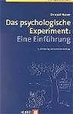 Zdjęcie produktu dla Das psychologische Experiment. Eine Einführung von Huber... Book