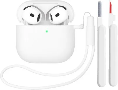 Produktbild von Famanu Schutzhuelle für AirPods 4. Generation 2024 aus Silikon mit Reinigungsset
