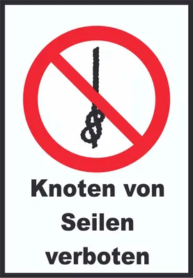 Produktbild von Knoten von Seilen verboten Schild A1 (594x841mm)