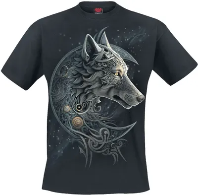 Produktbild von Spiral T-Shirt Herren Celtic Wolf schwarz XXL