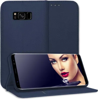 Produktbild von Bookstyle Schutzhülle Klapphülle Schutztasche Etui Cover für Samsung Galaxy S8 (G950, 5.8'') - Blau