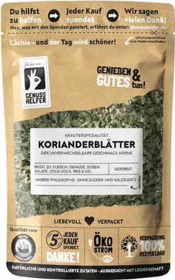 Produktbild von Korianderblätter, gerebelt, getrocknete Korianderblätter zum Kochen, 3 x 40g