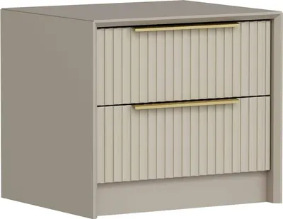 Immagine prodotto di Moke - Comodino, 53x45x45h cm Grigio Cemento, 2 Cassetti