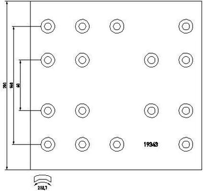 Immagine prodotto di Kit pastiglie freno TEXTAR per freno a tamburo, codice 1934302, compatibile con IVECO EuroTech, spessore 20,5 mm, diametro 200 mm