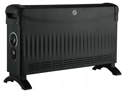 Immagine prodotto di Riscaldatore a convezione nero da 2000W con timer