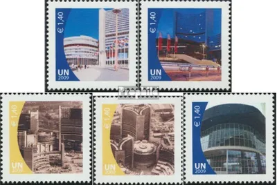 Produktbild von Briefmarken UNO - Wien 2009 Mi 607A-611A (kompl.Ausg.) postfrisch Grußmarken