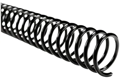 Produktbild von GBC ColourCoil Binderücken, 4:1-Teilung, schwarz, 6mm (100), Schwarz, 6 mm