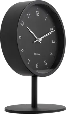 Produktbild von Karlsson - Tischuhr Stark - Schwarz - Ø15cm