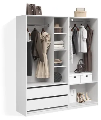 Produktbild von Kleiderschrank Livinity Trento Weiß 2er Set, Model 58974
