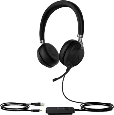 Obrázek produktu pro Yealink UH38 Dual Teams, Kabelový a bezdrátový, 20 - 20000 Hz, Hovory/hudba, 180 g, Sluchátka s mikrofonem, Černá