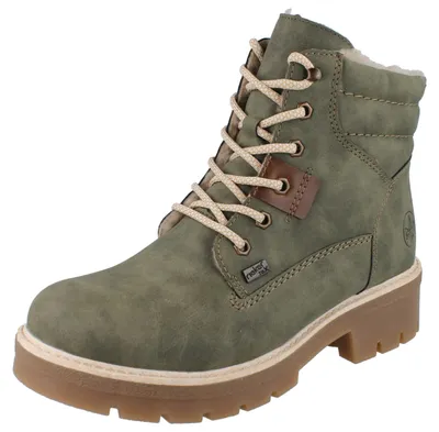 Productafbeelding van Rieker veterschoen, sleehakken en schoenen met gesp, kleur groen, maat 37