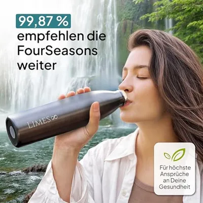 Edelstahl Thermosflasche 1L - Doppelte Isolierung, Auslaufsicher und Geeignet für kohlensäurehaltige Getränke