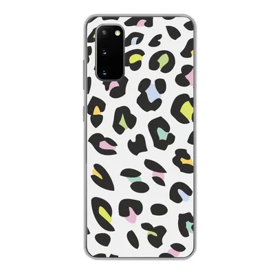 Produktbild von MuchoWow® Handyhülle Schutzhülle Hülle für Samsung Galaxy S20 Pantherdruck - Farben - Schwarz Silikon Softcase Handy Hülle - Bild