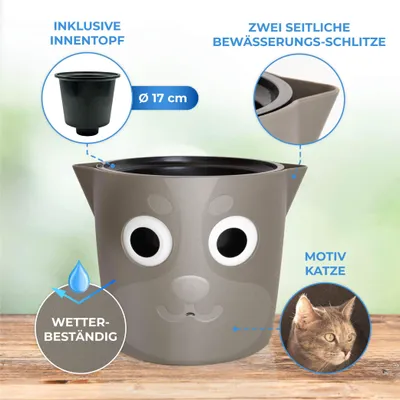 Produktbild von MAXIMEX Pflanztopf mit Füllstandsanzeige »Katze«