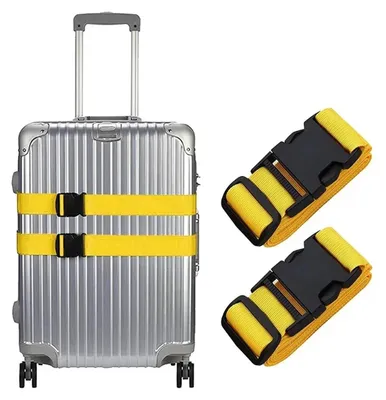 Immagine prodotto di Cinghie regolabili per bagagli, ideali per valigie - Set da 2
