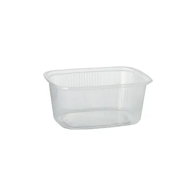 Produktbild von 24000 Verpackungsbecher, PP eckig 250 ml 4,9 cm x 8,1 cm x 10,8 cm transparent