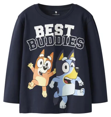 Immagine prodotto di NAME IT, maglietta a maniche corte "Nmmodin" per bambini, colore blu, taglia 98 cm. Include: maglietta a righe blu e blu navy