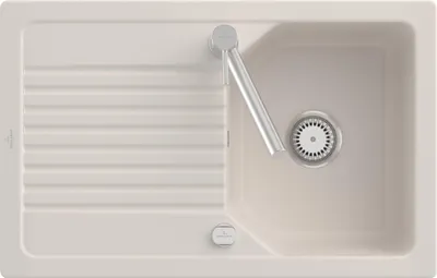 Produktbild von Villeroy & Boch 338402KR Linara 45 Keramikspüle Einbau Unterschrankbreite ab 45 cm Crema Excenterbetätigung - inkl.
