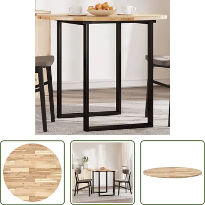 Produktbild von The Living Store Tischplatte Rund Ø90x2 cm Massivholz Akazie