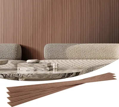 Produktbild von VEVOR Akustikpaneele 8er-Set, Akustikplatten, 2450 x 166 mm, WPC-Akzent-Holzwandpaneele für moderne Innenwände, Kunstholz-Wandplatten