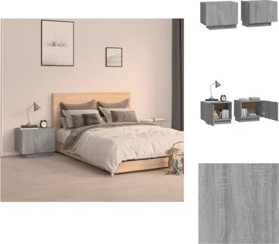 Zdjęcie produktu dla vidaXL Szafka nocna Szara Sonoma 100x35x40 cm Materiał drewnopochodny - Szafki nocne