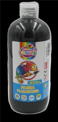 Produktbild von Hochdeckende Plakatfarbe Schwarz für Schule, Hobby und Basteln, 500 ml