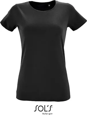 Immagine prodotto di SOLs 02758 | Maglietta donna a girocollo Regent - Colore: Nero profondo - Taglia: XL
