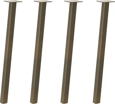 Immagine prodotto di Gambe per tavolo consolle 4 pz in acciaio naturale 72 cm Acciaio