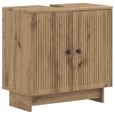 Zdjęcie produktu dla Szafka pod umywalkę vidaXL EDE, imitacja drewna orzechowego, 59,5 x 31,5 x 59 cm