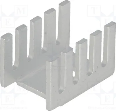 Immagine prodotto di Radiatore: pressato. Larghezza: 13,21 mm. Lunghezza: 19,05 mm. Altezza: 12,7 mm. Modello: TO202, U