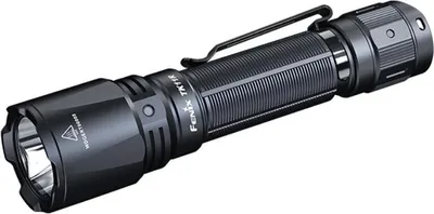 A black Fenix TK11R flashlight is shown on a white background.