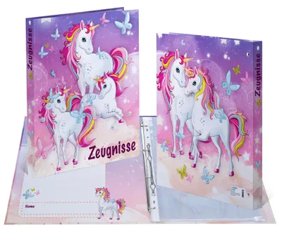 Immagine prodotto di HERMA 20161 Raccoglitore ad anelli per pagelle HERMA "Unicorno", formato DIN A4