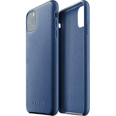Image de Étui en cuir Mujjo pour iPhone 11 Pro Max bleu