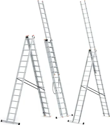 Zdjęcie produktu dla Drabina aluminiowa wielofunkcyjna 3x15 HIGHER PRO + GRATIS