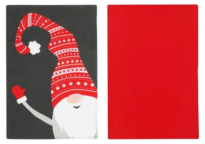 Productafbeelding van KASANOVA set van 2 theedoeken met kerstelfjes, 45x65 cm, gemaakt van een katoenmix