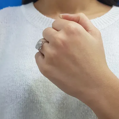Produktbild von 0,32 Carat Diamantring mit Diamanten in Baguette-Schliff - 50 (15,90 mm)