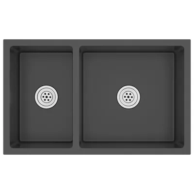 Produktbild von Cloris DesignMöbel Spülen - Schwarz Küchenspüle Schwarz Edelstahl Schlichtes5262222