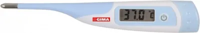Produktbild von GIMA 25556, Kontakt-Thermometer, Blau, Weiß, Oral, Rechteckig, Unterarm, Tasten, °C, °F, 32 - 43 °C