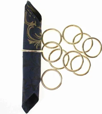 Produktbild von 10 Serviettenringe shabby look Kunststoff Ø5,5cm Hochzeit Taufe Kommunion, Farbe:champagner