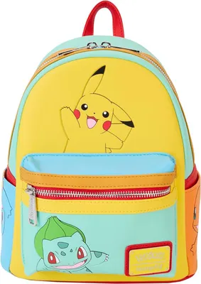 Produktbild von Loungefly Pokemon - Mini-Rucksack | Pikachu | Evoli | Starter | 1. Generation