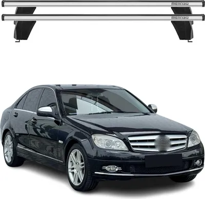 Produktbild von Menabo Dachträger für Mercedes C Klasse W204 Limo 2007-2014 75kg Alu Silber 2x