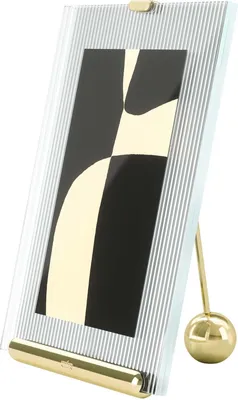 Produktbild von Umbra Bilderrahmen Flute, Fotorahmen, Zink, Glas, Messingfarben, 10x15 oder 13x18 cm, 1021416-104