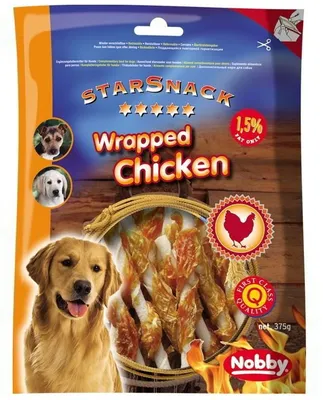 Obrázok produktu pre Nobby STARSNACK Gril "WRAPPED CHICKEN" 375 g