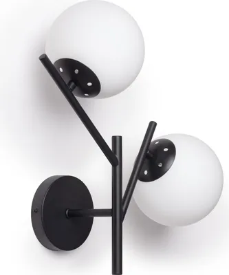 Produktbild von Wandleuchte aus Metall und Glas Balts Schwarz