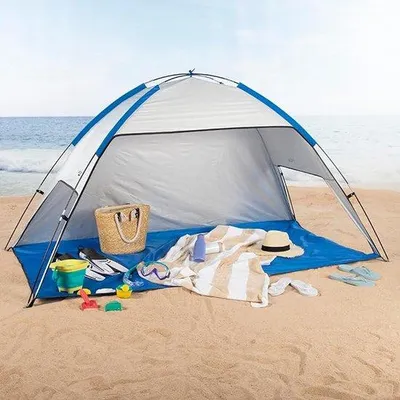 Image de Parasol de plage grand format, protection solaire élevée contre le soleil, indice de protection SPF 60, 120 cm x 180 cm