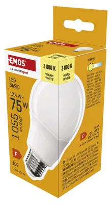 LED Lampe Basic A60 / E27 / 12,4 W (75 W) / 1055 lm / Warmweiß