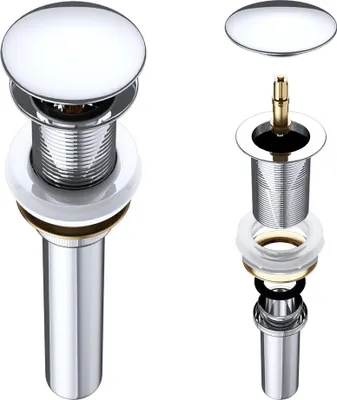 Produktbild von Mai & Mai Ablaufgarnitur Waschbeckenstöpsel Push Up PU01, ohne Überlauffunktion, Durchmesser: 6,5cm, Fingerdruck-Öffnungsfunktion