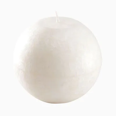 Produktbild von Kugelkerze aus Stearin, Rot, Ø80 mm, 100% pflanzliches Wachs, KERZENFARM HAHN, Brenndauer ca. 25h