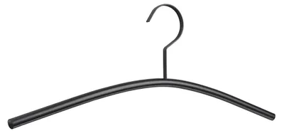 Produktbild von Garderobenbügel PIATTO für die Garderobe, aus lackiertem Stahlrohr, Schwarz